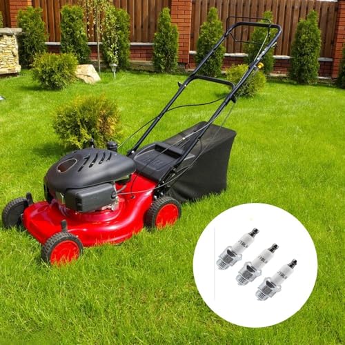 Rj19Lm Zündkerze 3 Stück 4-Takt Rasenmäher Zündkerzen Freischneider Zündkerzen für Champion Rj19Lm BR2LM Motorgeräte 3121-C5-0041