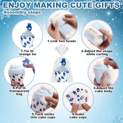 Image of Suhine Christmas Cupcake Fuzzy Socks Women