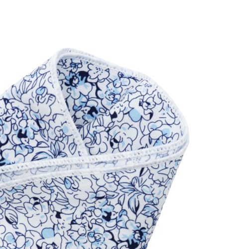 Image of Floral Pocket Squares for Men with Holder Printed Flower Mens Handkerchief Cotton Suit Pocket Hanky for Wedding