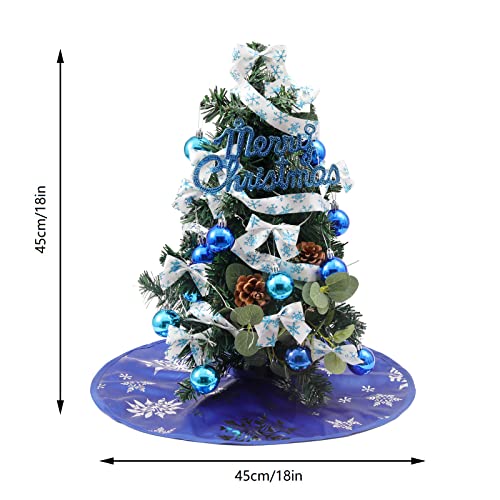 18 Inch Mini Christmas Tree Tabletop Christmas Tree Gifts Small Christmas Tree For Christmas Thanksgiving Xmas (Blue) #TOP1