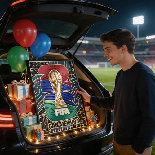 Official FIFA World Cup 2026 Collectible Wall Art,Luxury Soccer Memorabilia for Football Fans Collectors,Limited Edition with Certificate of Authenticity, Premium Wooden Laser-Cut 3D Layered Decor 15.7×20.9×1.5Inch by LAYERLUX - Image 8