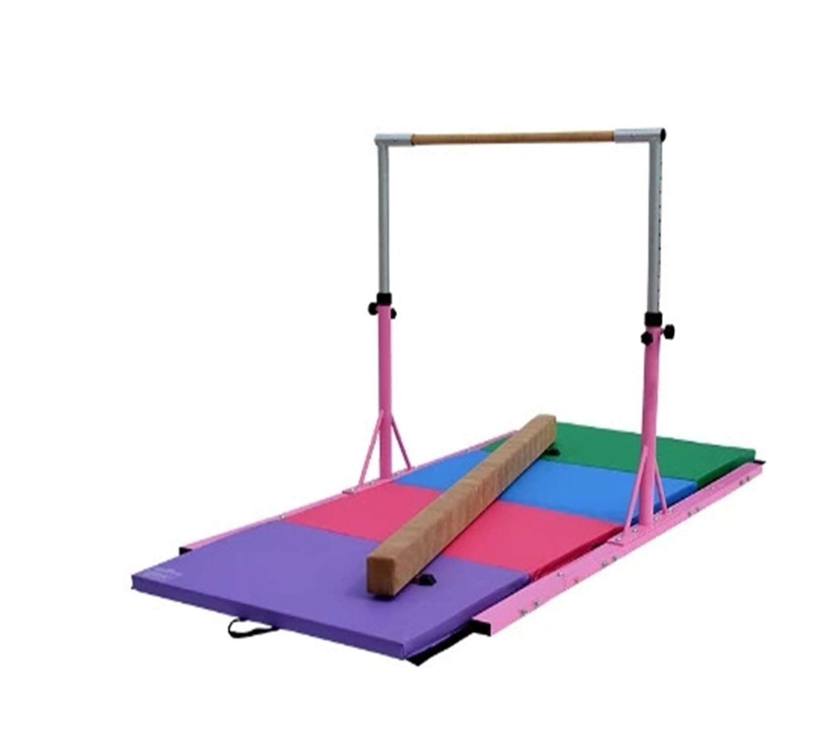 Barra Orizzontale for Ginnastica for Bambini con Cuscino e Trave di Equilibrio Sbarra da Ginnastica