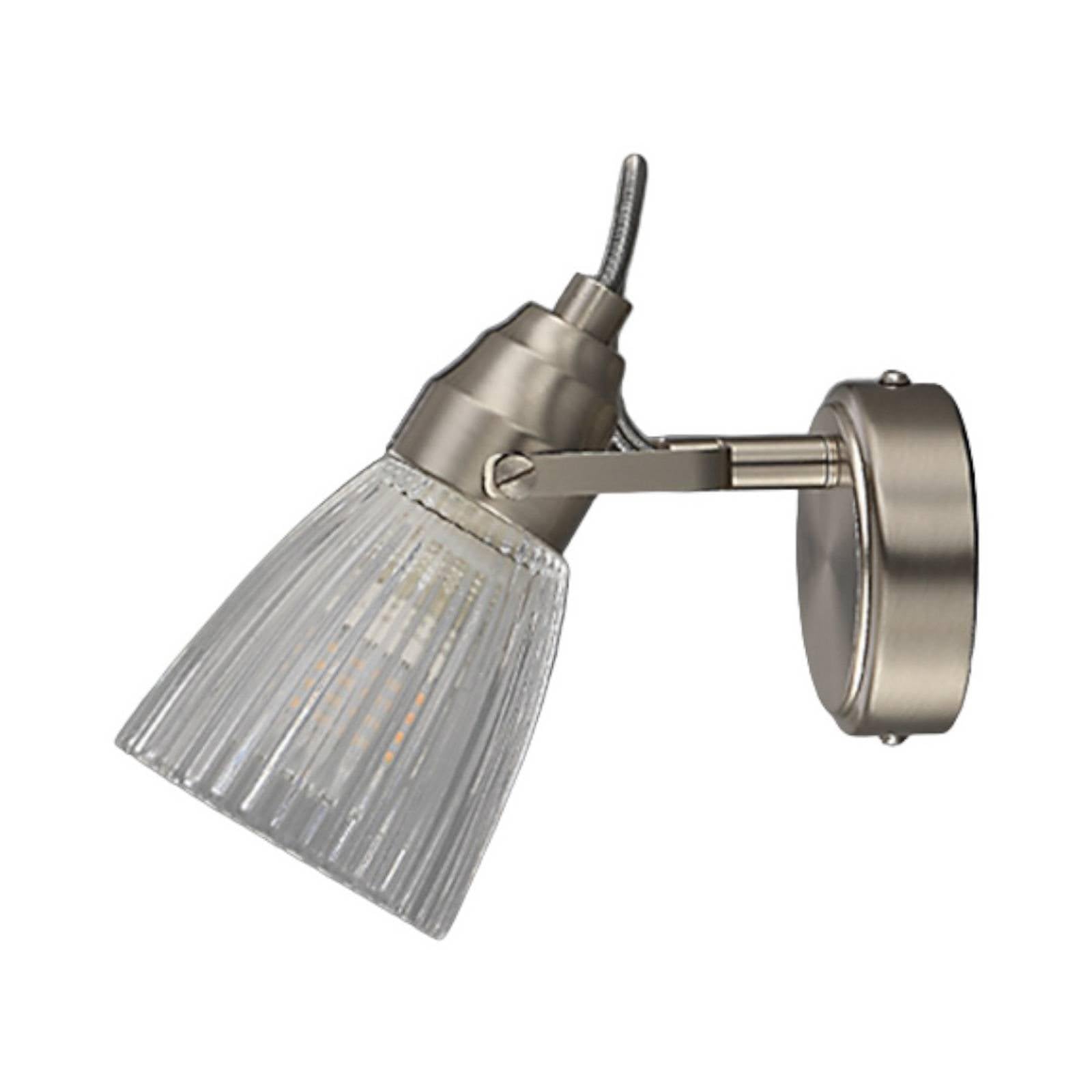 Lindby Lámpara de pared Kara (Moderno) en Gris hecho Vidrio e.o. para Cuarto baño (1 llama, G9) lámparas aplique