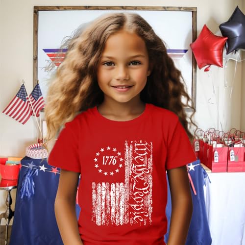 Image of 4th of July Shirts Toddler Boys Girls American Flag USA T-Shirt Kids Patriotic Tee Tops