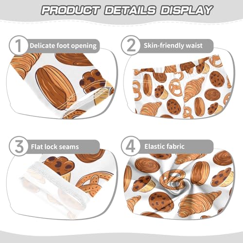 Girls Leggings Cake Muffin Chocolate Cookies Slice Toddler Girls Clothes Leggings for Girls Toddler Girls Leggings 3-4T3