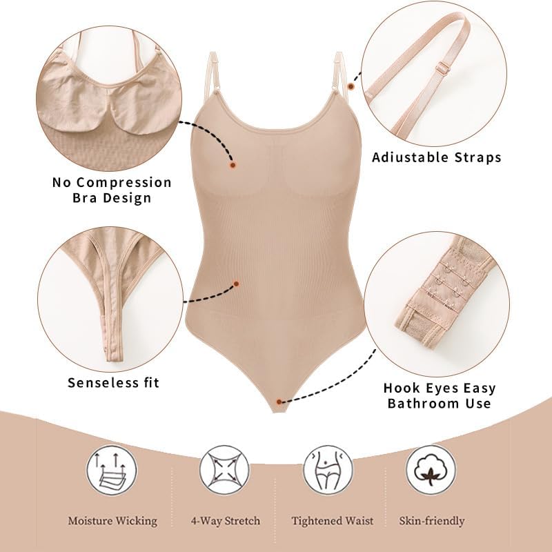Shapewear Bodysuit Tummy Control Body Shaper Sculpting Butt Lifter Body Shaper for Women - Image 2