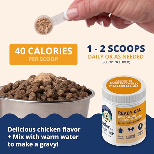 Image of Under the Weather Ready Cal Powder for Dogs, High-Calorie Weight Gainer & Appetite Stimulant, Dog Energy Booster Veterinarian-Approved Pet Supplement with Vitamins & Minerals, Chicken Flavor |10.58 oz