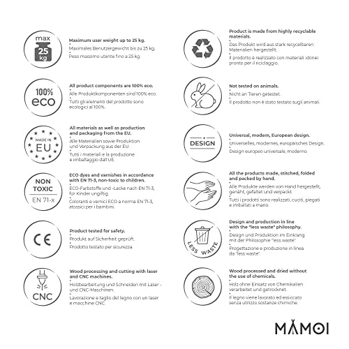 MAMOI-Babyschaukel-Baby-schaukel-Indoor-Kinderschaukel-aus-Holz-Holzschaukel-fur-Kinder-Schaukeln-fur-turrahmen-Swing-Kleinkinderschaukel-ab-1-Jahr-fur-Kinderzimmer-Beige