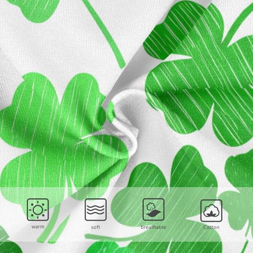 Cotton Girls Underwear Toddlers Green Clover Shamrock Leaves Panties for Girl Artistic Kids Undies Briefs 2t3