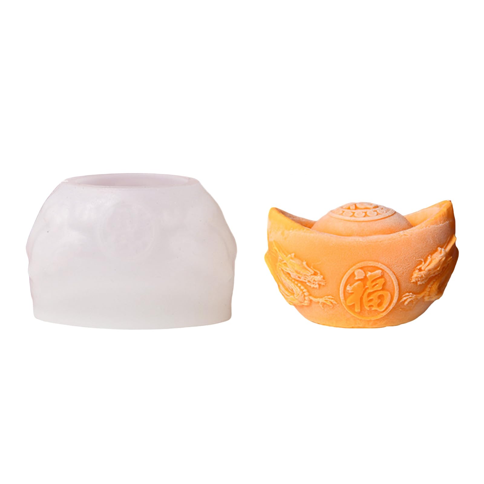 Hredwep Gold Ingot Shape Silicone Baking Tool Mousses Cake Decorating for Making Chocolate, Candy, Candle, Soap