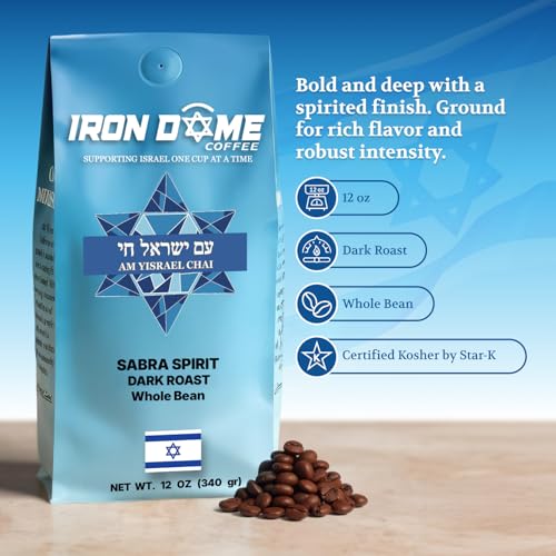 Iron Dome Coffee – Sabra Spirit Café en Grano Tostado Oscuro 12 oz miniatura 2