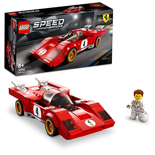 LEGO 76906 Speed Champions 1970 Ferrari 512 M Modèle Réduit de Voiture de Course, Jouet de Construction pour Enfants à Collectionner