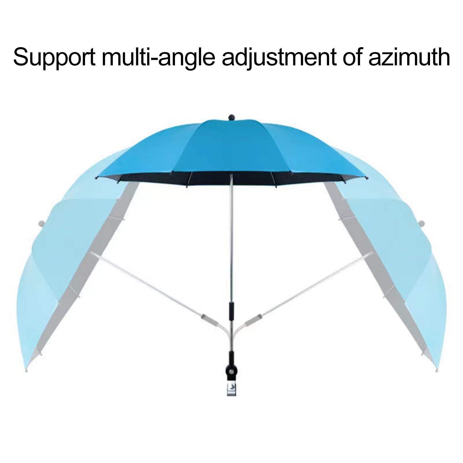 Sonnenschirm für Stuhl mit Universal Klemmhalterung, UV Schutz 50+ 180-360° Verstellbarer Klein Strandschirm für Liegestuhl Balkonstuhl Gartenstuhl Campingstuhl Terrassenstühle Strandstu
