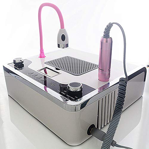 Collecteur de poussière pour ongles 4 en 1 avec perceuse à ongles électrique Sèche-ongles UV Lampe à LED Aspirateur à ongles, professionnel Kit...