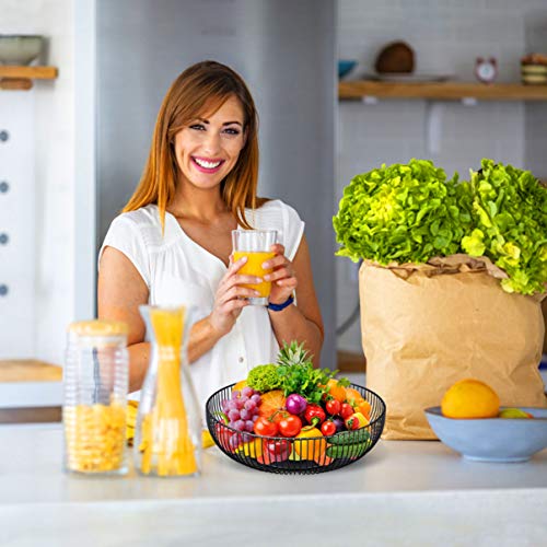BESPORTBLE Cesta de arame de frutas de ferro arte tigela para lanche e frutas vegetais para decoraçã
