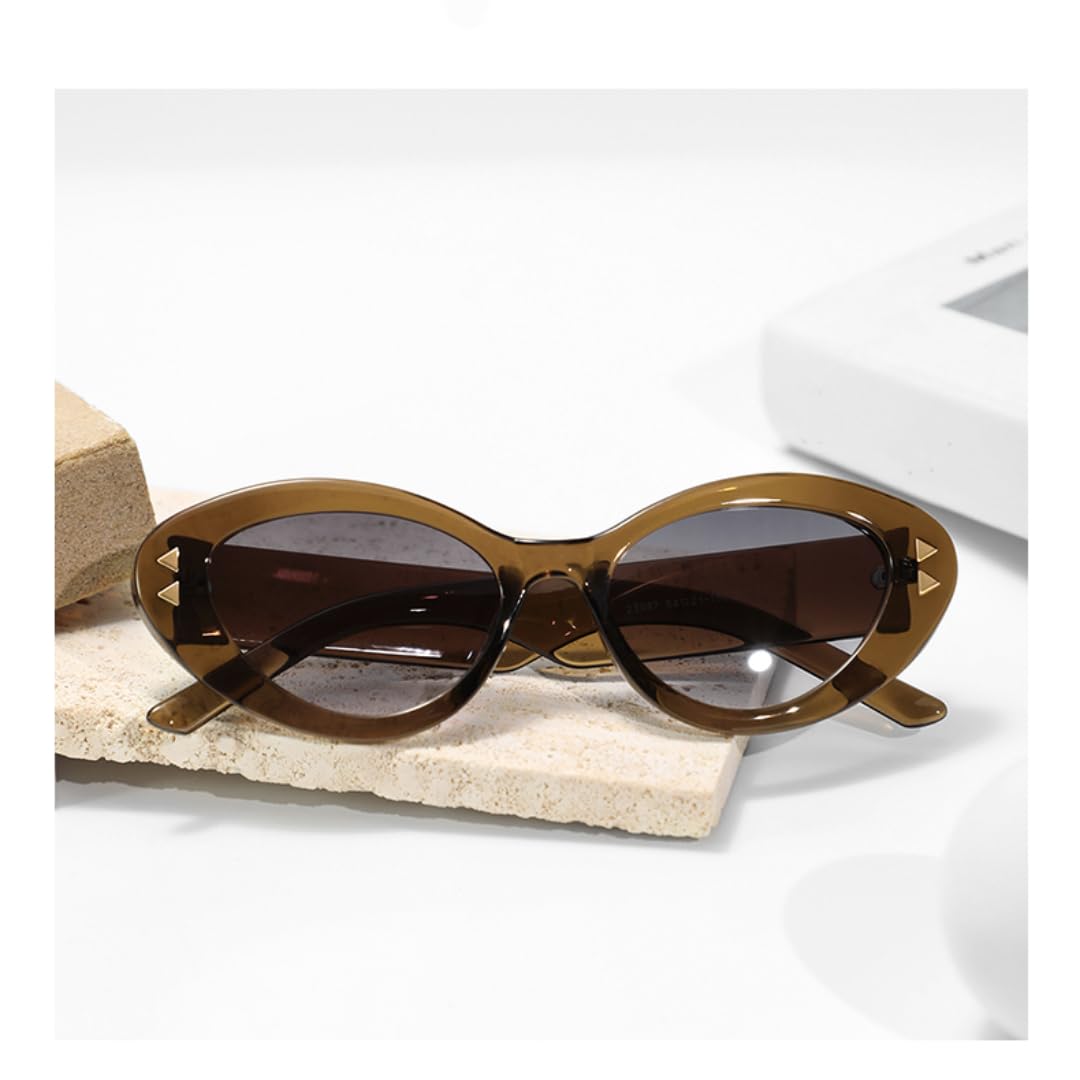 Occhiali da sole retrò alla moda Cat Eye da donna e da uomo, classici, vintage, UV400, per esterni