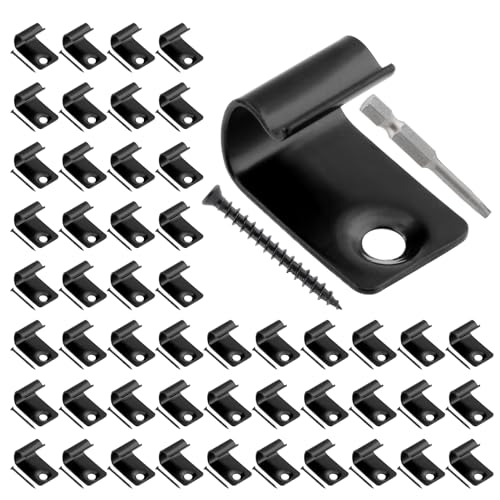 Hidden Deck Fasteners for Composite Decking | 100-Piece Set (50 Clips, 50 Screws, Star Bit) | Secure Install for Grooved/Perimeter Decks | Ideal for DIY Enthusiasts & Pros