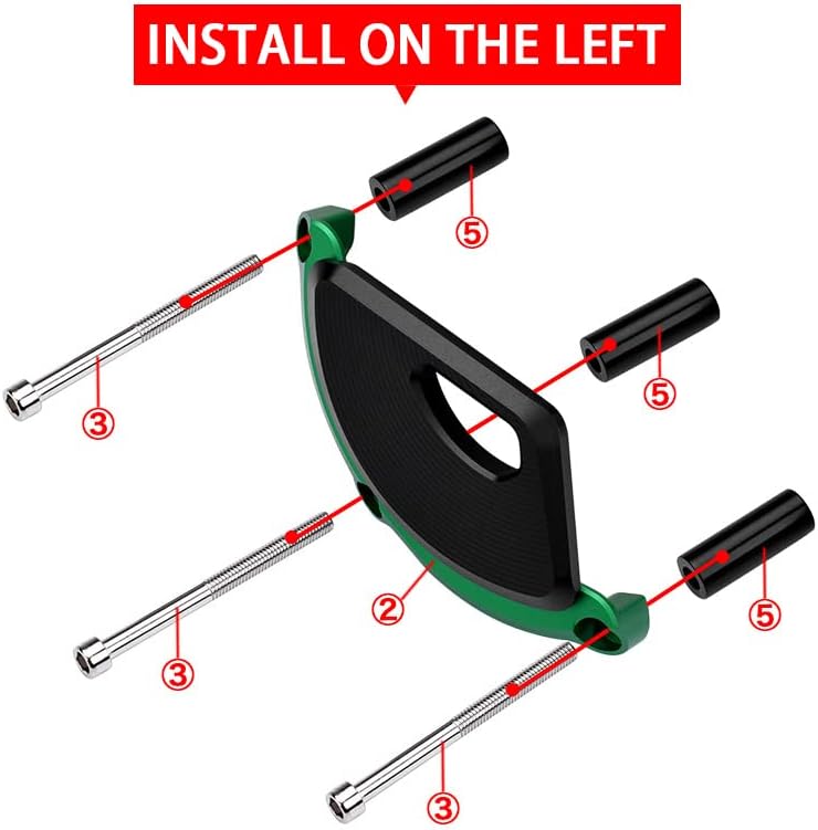 Miniatura 6 de Kit de cubierta de embrague del motor protector deslizante de marco compatible con Z900 Z900RS Z900RS Cafe (plateado, Z900RSCafe)