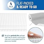 Wire Shelf Liner - 12" x 48" Flat Packed - Set of 4 - Clear - Wire Shelf Liners for Closets, Pantry and More - Plastic Closet Liner for Shelves - Easy to Trim - Wire Rack Cover - Closet Shelf Liner - Image 3
