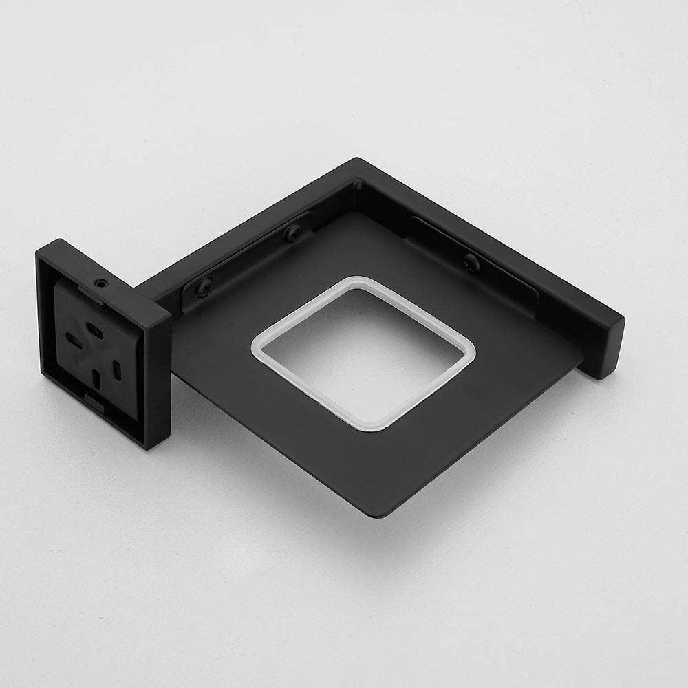 Seifenschalenhalter Seifenregal Seifenkorb, Wandmontage SUS 304 Edelstahl-Seifenschale Schwarz Finish für Bad und WC