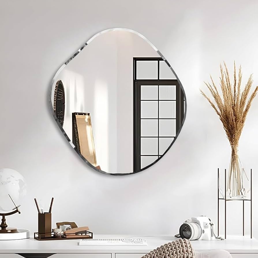 ミラー家具壁掛けインテリア 韓国 ⚫️直接引き取りでお願いします！ ミラー 幅33cm 廃材 ウッドミラー 木製 （ 鏡 壁掛 Lサイズ