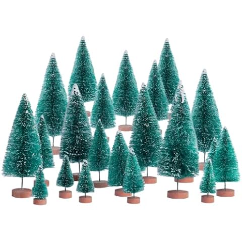 35 PCS Miniature Christmas Trees with Bases Cover