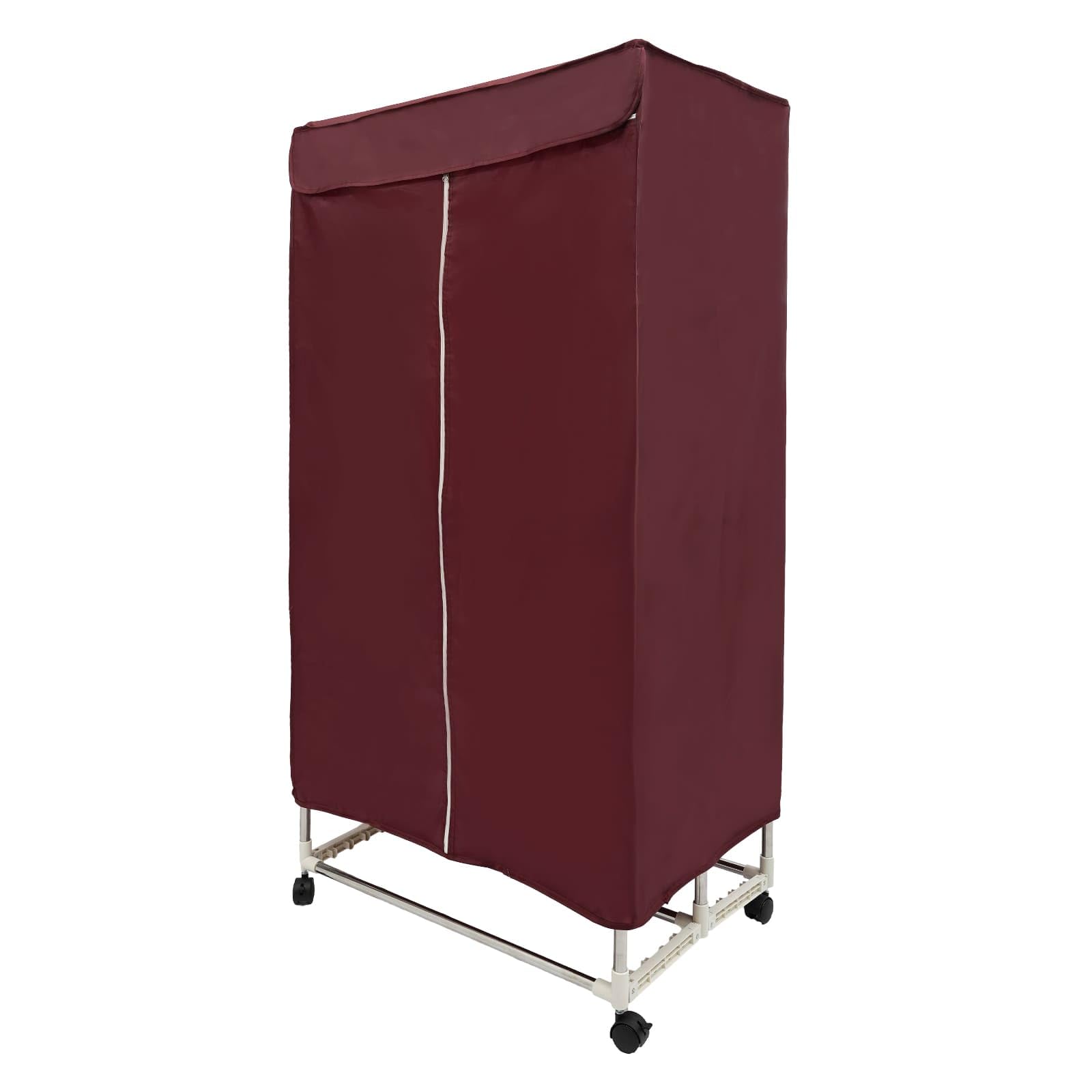 Waschtrockner, tragbarer Mini-Trockner für Wohnungen, Touch-Steuerung, Ein-/Aus-Funktion und Timer (Weinrot)