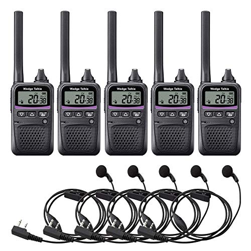 特定小電力トランシーバー ウェッジトーキー5台セット　イヤホン付属　送料無料 Amazon | ウェッジトーキー 特定小電力トランシーバー WED-NO
