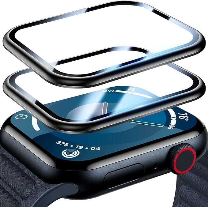 Xfilm 1 Pack Flexible Apple Watch Screen Protector 45mm Series 9 8 7, Titanium Alloy Bumper + Tempered Glass, Full Coverage Waterproof Non-Bubble Anti-Scratch HD Clear Film for iWatch 9/8/7 45mm,Black (B0DCTR7ZSZ) Amazon Price History, Amazon Price Tracker