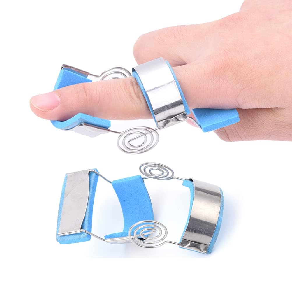 Azonee Finger Splints Brace Finger Straightener Splint Joint Support Brace Knuckle Recovery Rehabilitation Exercise Finger Joints Training Orthosis, L