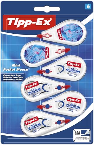 Tippex Mini Pocket Correction Tapes Amazon Exclusive 6m x 5mm Pack of 6