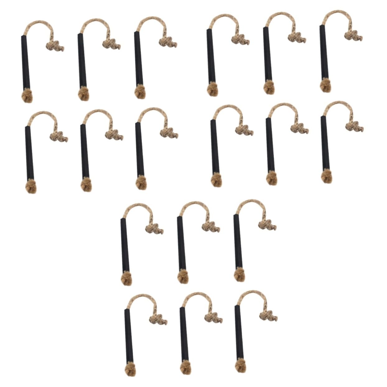 TOYANDONA 3 Sätze Anzündholz Wasserdichter Feuerstarter Wachs Docht Feuerstarter Outdoor-dochtseil Im Freien Beginnend Outdoor-campingseile Kabel Hanfseil Black 6 Stück * 3