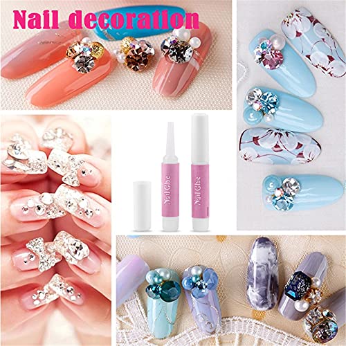 Rosarden Nail Glue For Acrylic Nails - Nail Glue For Press On Nails Tip - False Nail Tips Glue For Durable Long-Lasting 10Pcs #TOP3