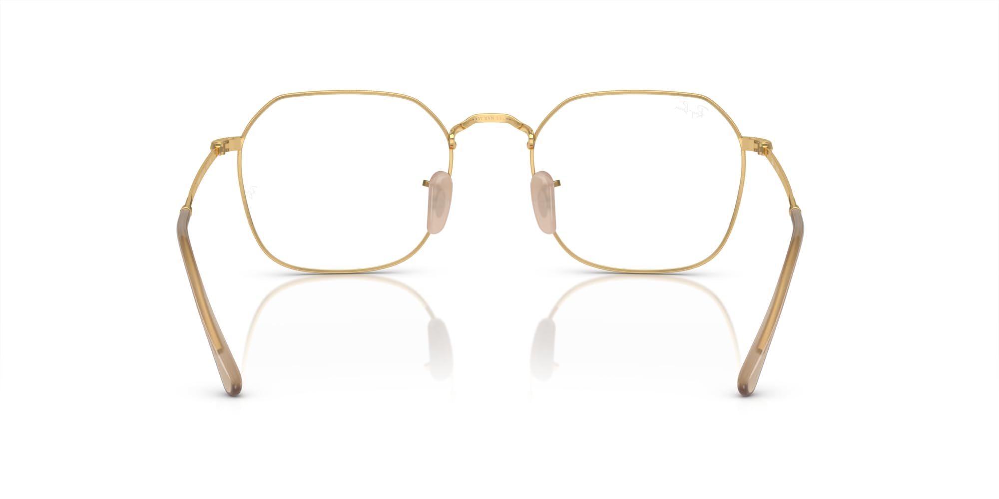 Ray-Ban Rx3694v Jim kwadratowe oprawki na okulary na receptę, Beżowy na złotym/soczewce demo, 53 mm