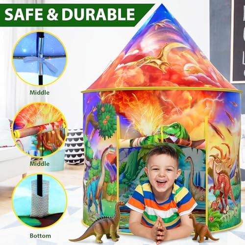 Wilwolfer Dinosaur Tent for Kids: Dinosaur Toys for Kids - Indoor Play Tent for Toddlers and Baby - Great Gift for Boys and Girls by Wilwolfer - Image 3