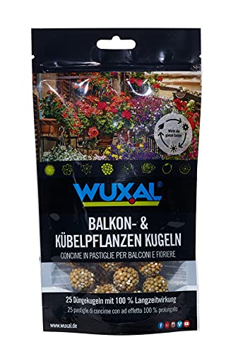 Wuxal Düngekugel Langzeitdünger für Balkon & Kübelpflanzen, 25 Stück, Kugeln und Kegel Design, Kunststoff oder Metall, Sculpture