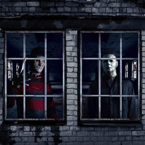 Decoración de ventana Halloween terrorífica miniatura 3