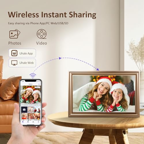Image of 16 Inch Large Digital Picture Frame, Canupdog WiFi Digital Photo Frame with 1280x800 IPS Touchscreen, 32GB Storage, Auto-Rotate, Wall Mountable, Easy Setup, Slideshow Photos and Videos