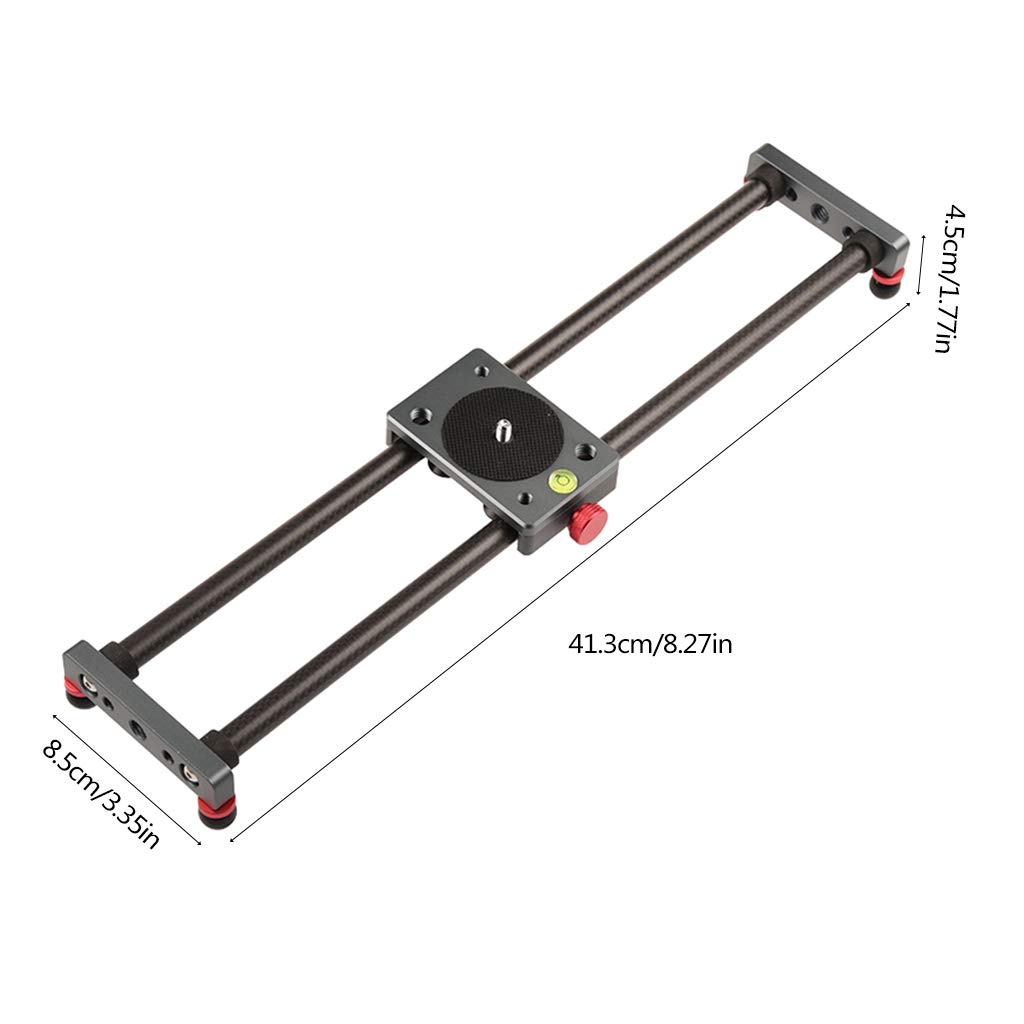 16 pollici/40cm Table Top Video Camera Slider In Fibra di Carbonio Aste Fino A 11lbs/5kgs Più Ampia Compatibilità Accessori