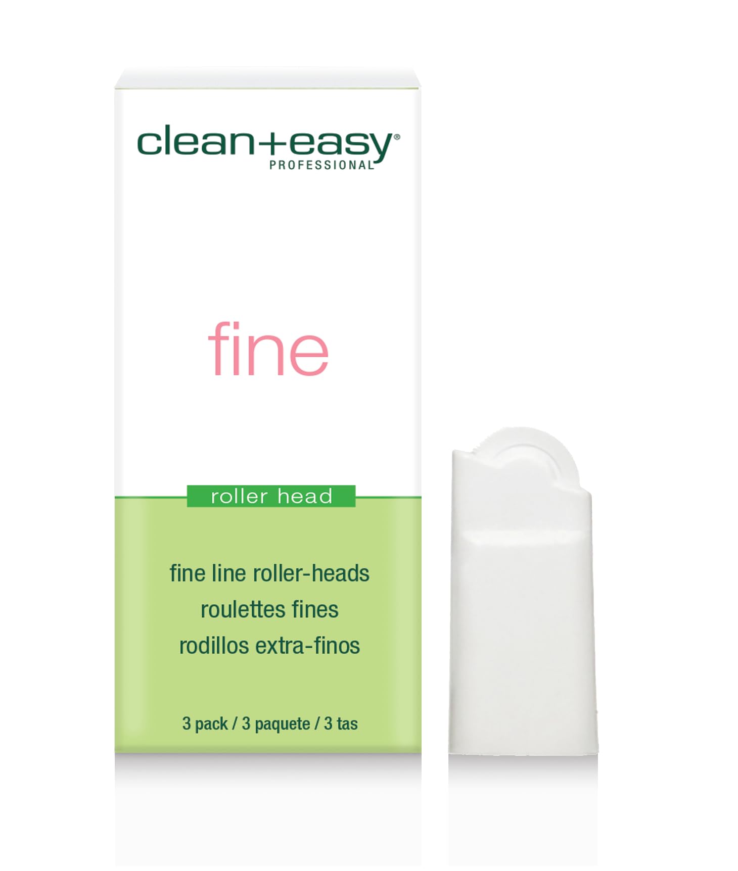 Clean + Easy Fine Line Wax Roller Heads – Roll On Wax Applicator for Precise Hair Removal on Face, Brows & Upper Lip, 3 Pack