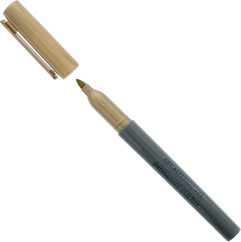 Vista 26 de Art Alternatives Marcador permanente, juego de 2 marcadores, negro Negro -,Ladrillo,Oro,Gris,Verde,Lavanda,Dorado metálico,Azul marino,Rosa