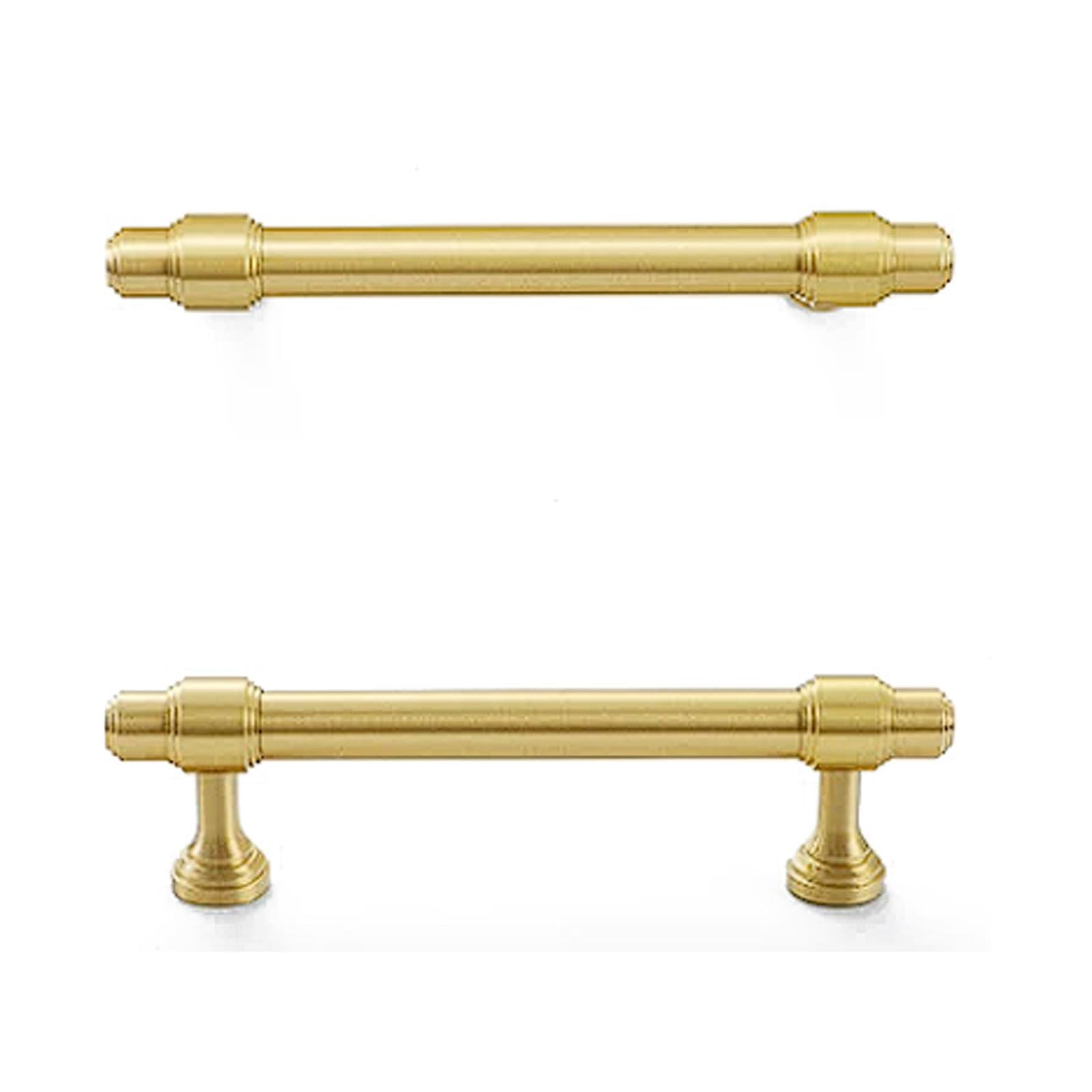 Poignées d'armoire en laiton double trou 128mm pour meuble de cuisine