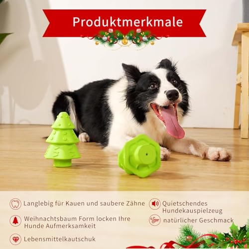 Lairle Weihnachten Hundespielzeug,Hund Kauspielzeug für Aggressive Kauer,Unverwüstliche robuste quietschende Hundespielzeug,Hund Kauspielzeug für kleine mittlere große Rasse