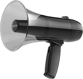 Portable Megaphone with Siren, USB & Volume Control for Outdoor, Cheerleading, Coaches & Safety Drills