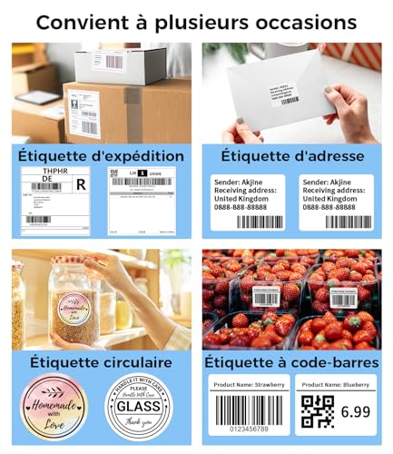 Label printer Bluetooth imprimante d'étiquettes thermique 4X6 pour corriger les erreurs de colis