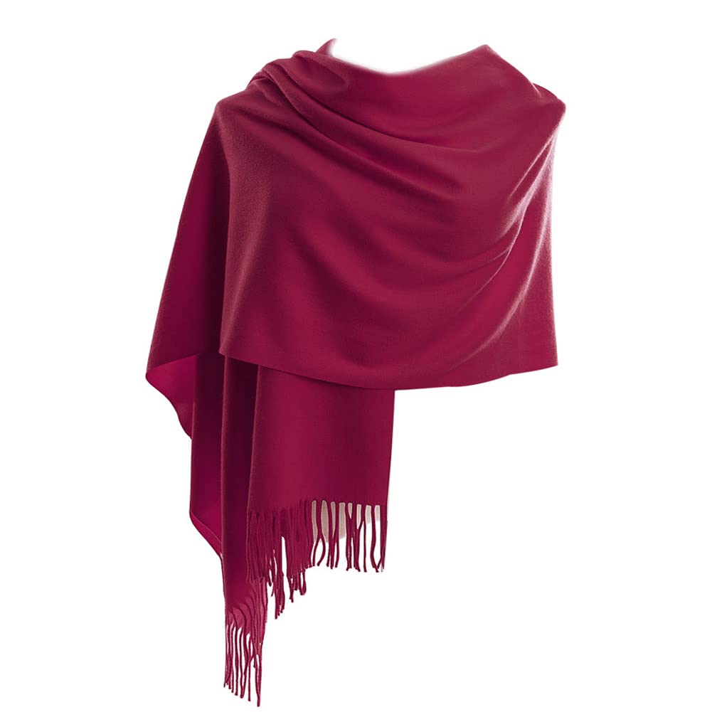 CYZLANN Damen-Schals, weiche Schals und Wraps, Kaschmir-Haptik, Schals für Damen und Herren, Cremeweiß, Einheitsgröße