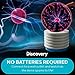 Discovery™ Plasma Globe Lamp - Touch & Sound Sensitive Lightning| Electric Tesla Coil Base Design| Educational STEM Toy| Home & Room Décor| Light-Up Plasma Orb| Interactive Globe| Fun Science Gift