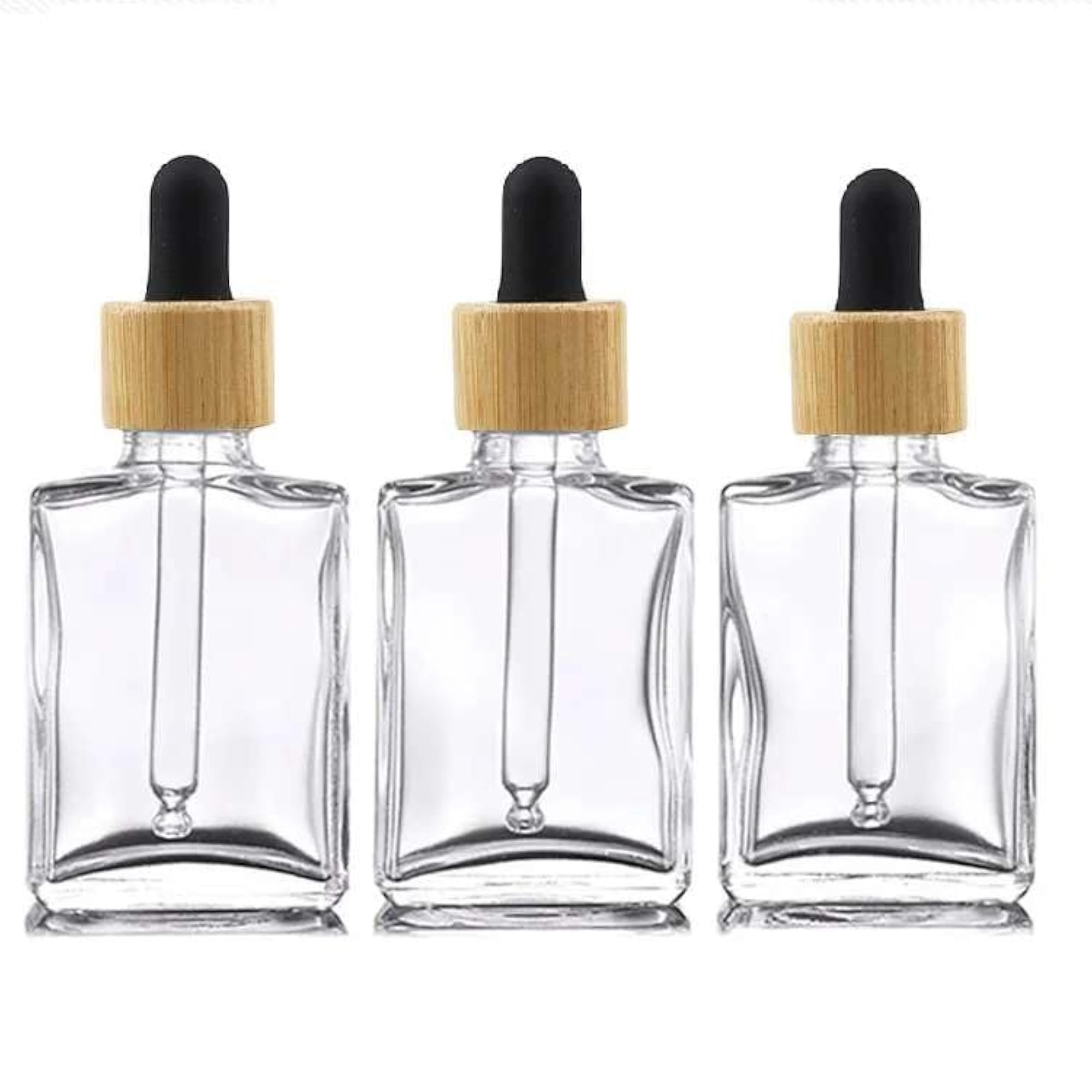 Elegant Glass Dropper Bottles, 3-Piece Set for Essential Oils