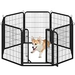 Yaheetech 8 cercas para cães parque para cães de metal com porta 80 cm gaiola de animais de estimação animais