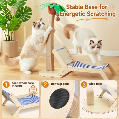 Rascador para gato torre con silla lounge 29.5 pulgadas miniatura 3